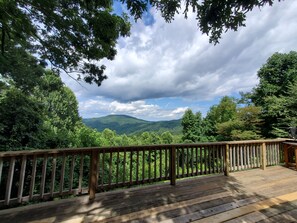 Mountain views from spacious back porch