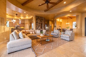 Spacious open-concept living room