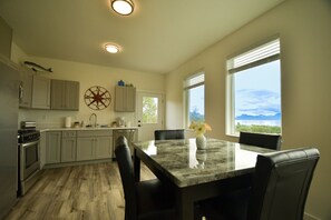 Dining Area into the Kitchen.