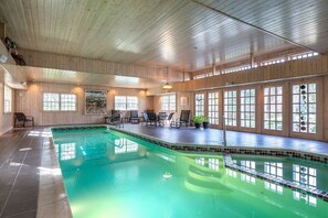 Private indoor heated pool in the nearby resort clubhouse. Nov - April, get a free 1 hour private pool party! Additional swim time is available for $150/hr.