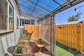 Private Patio | Single-Story Unit | Additional Vacation Rental Upstairs