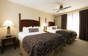 Drift to sleep in a comfortable bed after a wonderful day outside.