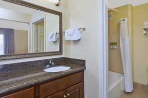 Get ready for your day in the bathroom.