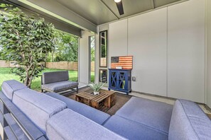 Covered Patio | Lounge Furniture | Spacious Yard