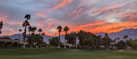 Sunset view from patio