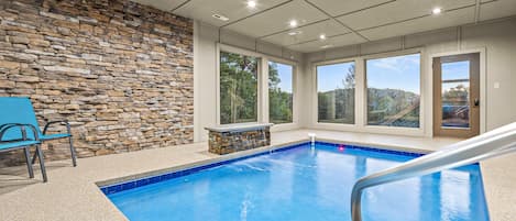 Soak in the views! Enjoy our heated indoor pool with a one of a kind view!