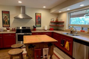 Kitchen is located on the main floor. 