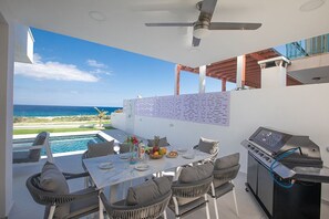 Shaded Outside dining area