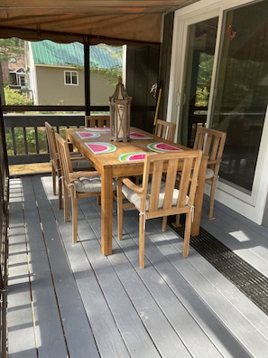 Outdoor dining area