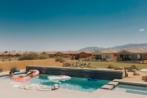 Private pool with infinity view back yard. No fence.