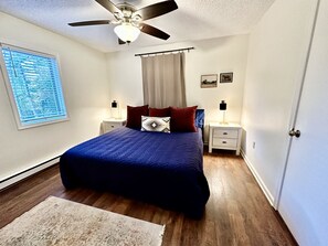 Bedroom#1: King memory Foam on the first floor!