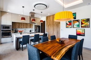 Dining and kitchen area