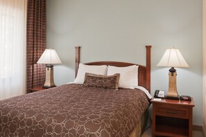 Fall asleep in our cozy bed.
