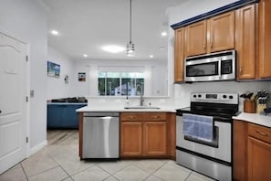 Kitchen and living room view 