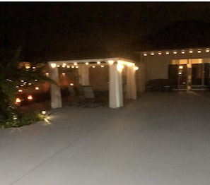 Backyard at night 