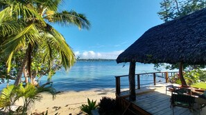 Crystal clear water on your own private beach right in front of the house