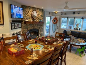 Game nights are so much fun with family and friends. We supply tons of indoor and outdoor games to keep you entertained on foul weather days or off season timelines. Enjoy them!
