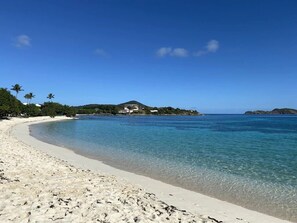 Ahh, Sapphire Beach. A 90-second walk from the villa!