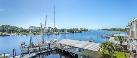 View of the Carrabelle River from upstairs balcony