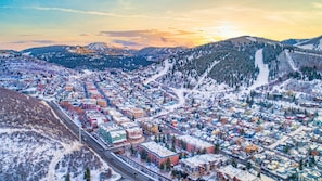 An aerial view of Park City in winter!