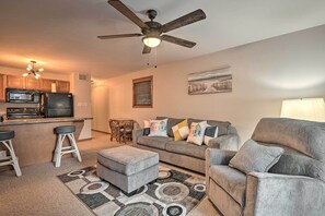 Living Room | Queen Sleeper Sofa | Central A/C & Heat