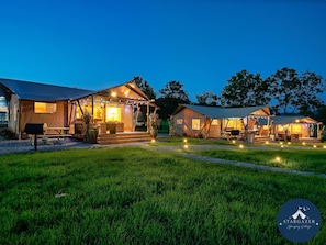 Watch fire flies dance across the meadow on star lit smoky mountain nights.