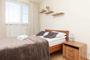 Cozy bedroom in the apartment. 