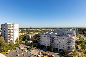View from the apartment of the surrounding area. 