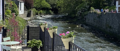 Riverside balcony and seating area for relaxing