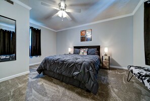 Bedroom 1 - completely remodeled with new furniture - queen bed