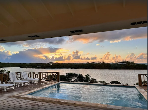 Enjoy breathtaking sunsets by the pool