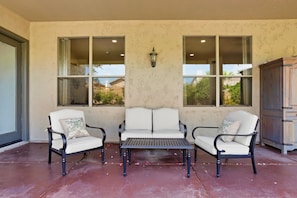 Relax outdoor on the large private patio. 