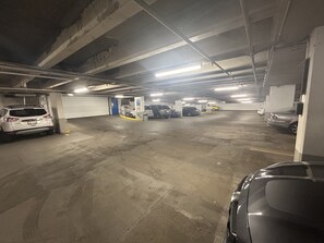 Heated underground secure parking included for free