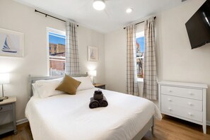 Drift off to dreamland in this serene bedroom oasis.