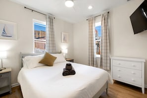 Drift off to dreamland in this serene bedroom oasis.