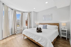 Bedroom 1 - 2nd Floor King Bed. Nightstands have USB charging ports.