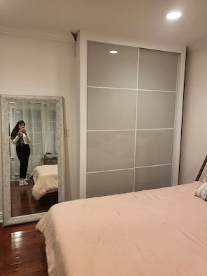 closet and full length mirror 