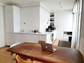 kitchen and dining table 