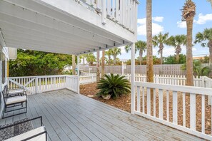 Front Fenced Patio and Yard Area