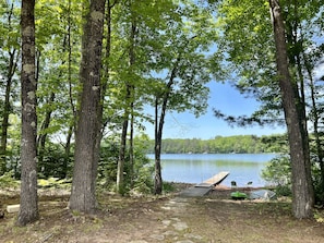 gentle slope to the lake