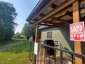 Covered deck and propane BBQ