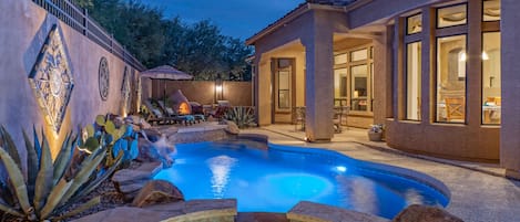 Welcome to MESQUITE MAGIC, our one story, 5 BR, 3 BA home with resort amenities.