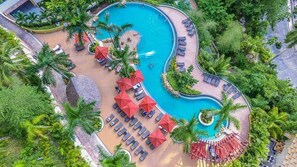 Aerial view of the panoramic pool