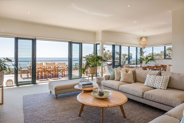 Ocean views from the upstairs living area.