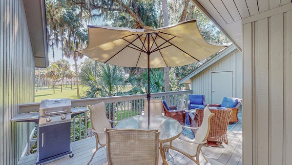 Outdoor Seating with Views of the George Fazio Golf Course