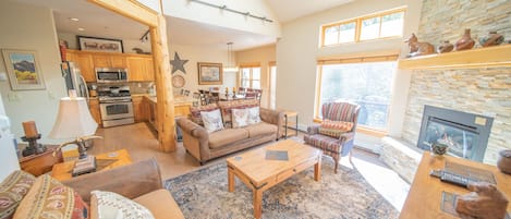 Vaulted ceilings bring in the natural lighting