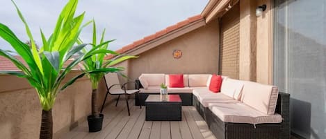 Private Patio Deck at the Sunshine Condo