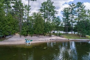 Sand beach with shallow entry 