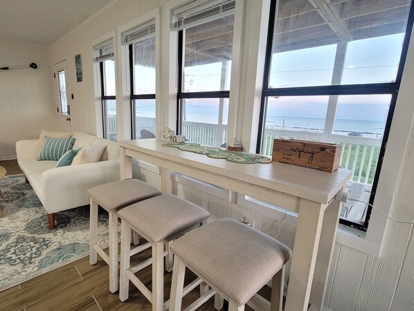 Stunning view of Gulf of Mexico from your open concept living and dining area