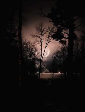 New years fireworks on Lawrence Lake